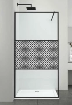 Duschmeister Duschwand Walk In Sano 509 Schwarz 89 Cm Zerlegt