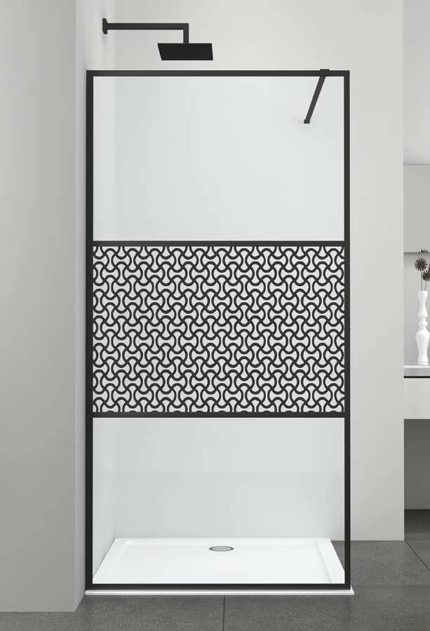 Duschmeister Duschwand Walk In Sano 510 Schwarz 99 Cm Zerlegt
