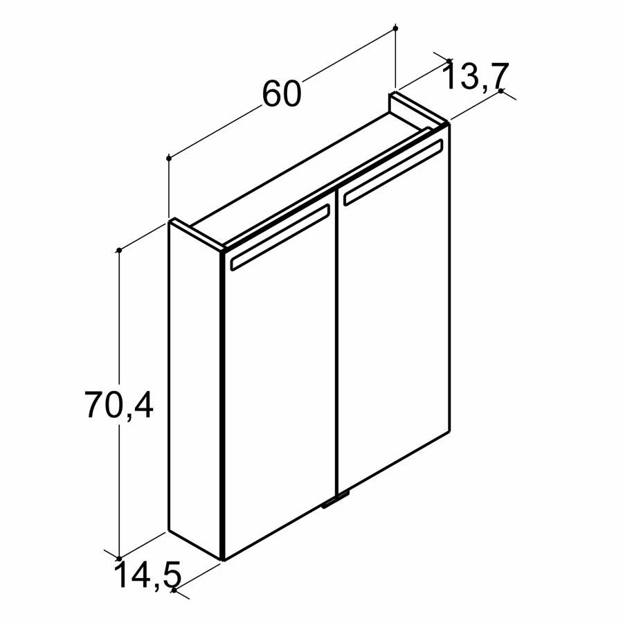 Dansani Top LED-Spiegelschrank 2T 60 Cm – Bild 2