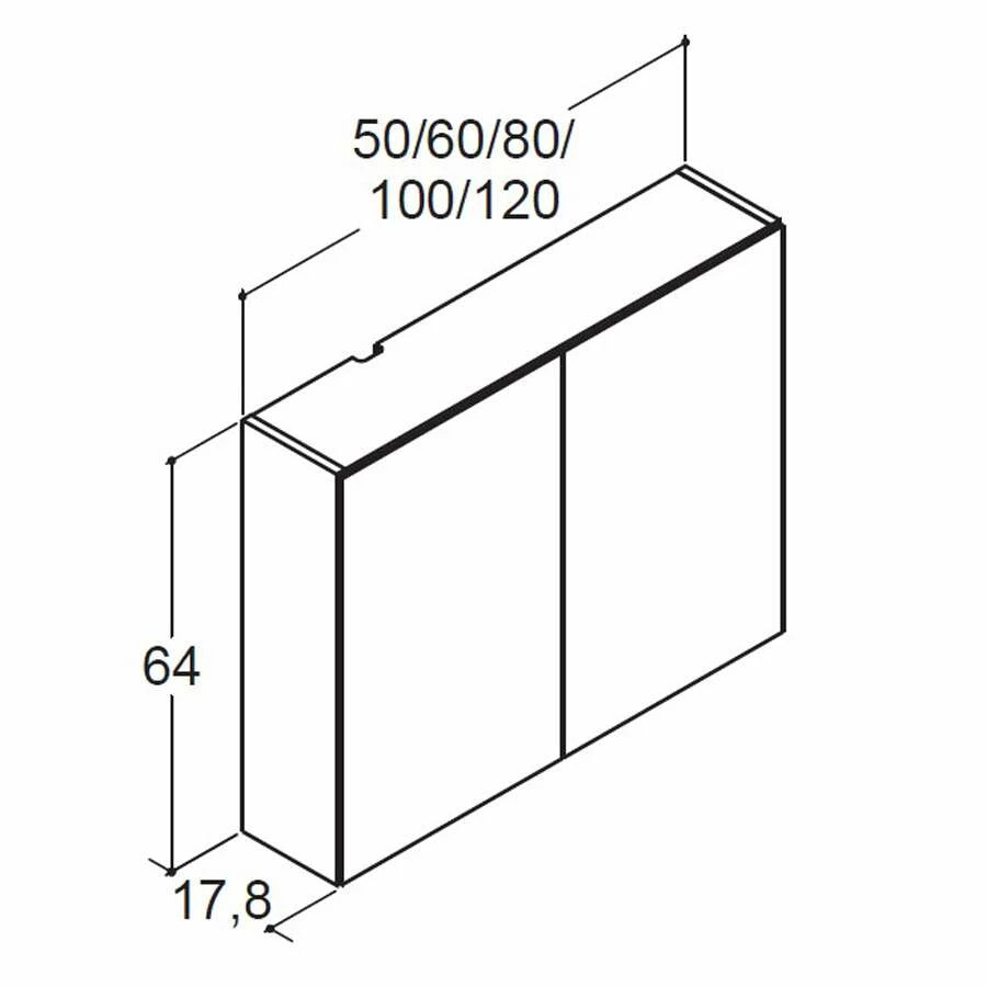 Dansani Select Spiegelschrank 2T 100 Cm – Bild 2