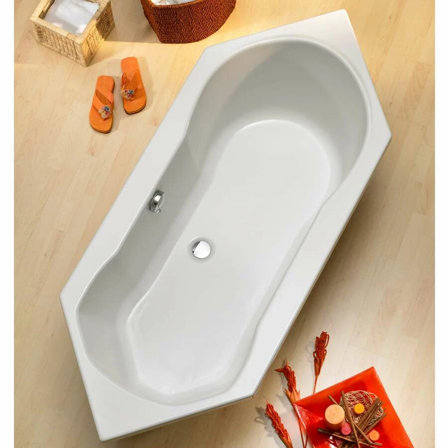 Ottofond Sechseckbadewanne Ravenna 190 X 80 Weiß