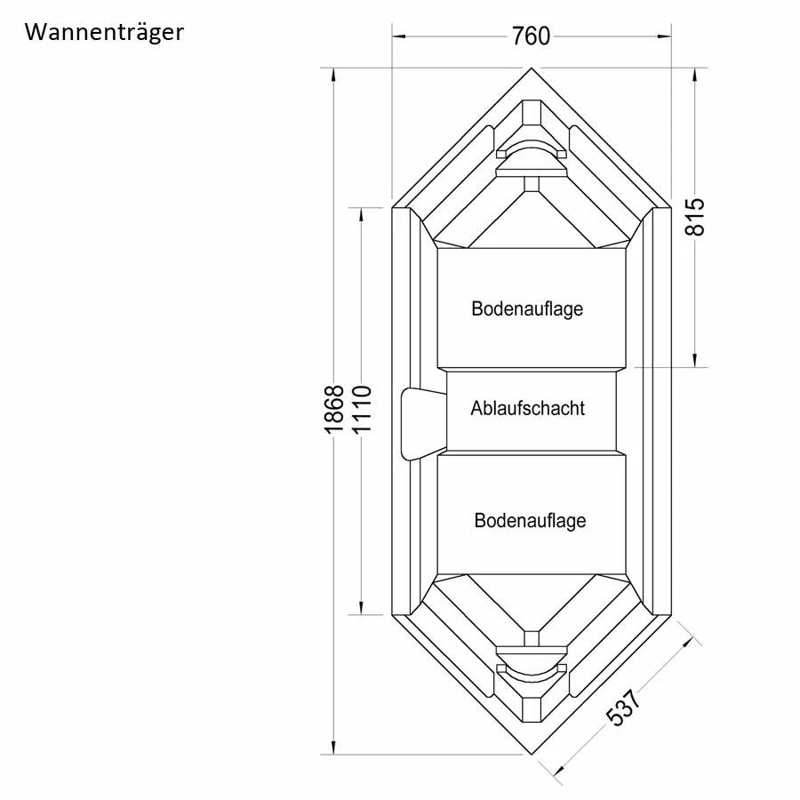 Ottofond Sechseckbadewanne Ravenna 190 X 80 Weiß – Bild 4