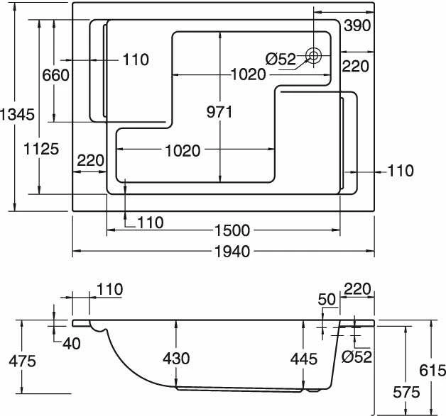 Ottofond Körperform-Badewanne Maharaja 195 X 135 – Bild 2