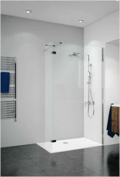 Breuer PANORAMA Duschwand Mit Festem Element über Eck 8 Mm