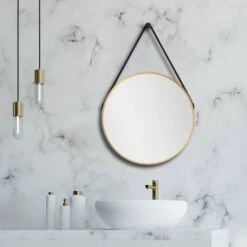 Duschmeister Spiegel Royalux TGS 50 Cm Gold Matt