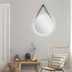 Duschmeister Leuchtspiegel Royalux TWL Rund 50 Cm Weiß Matt