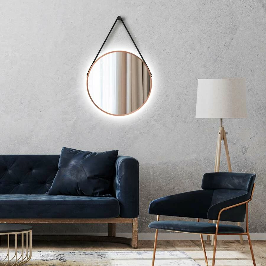 Duschmeister Leuchtspiegel Royalux TCL Rund 50 Cm Kupfer Matt