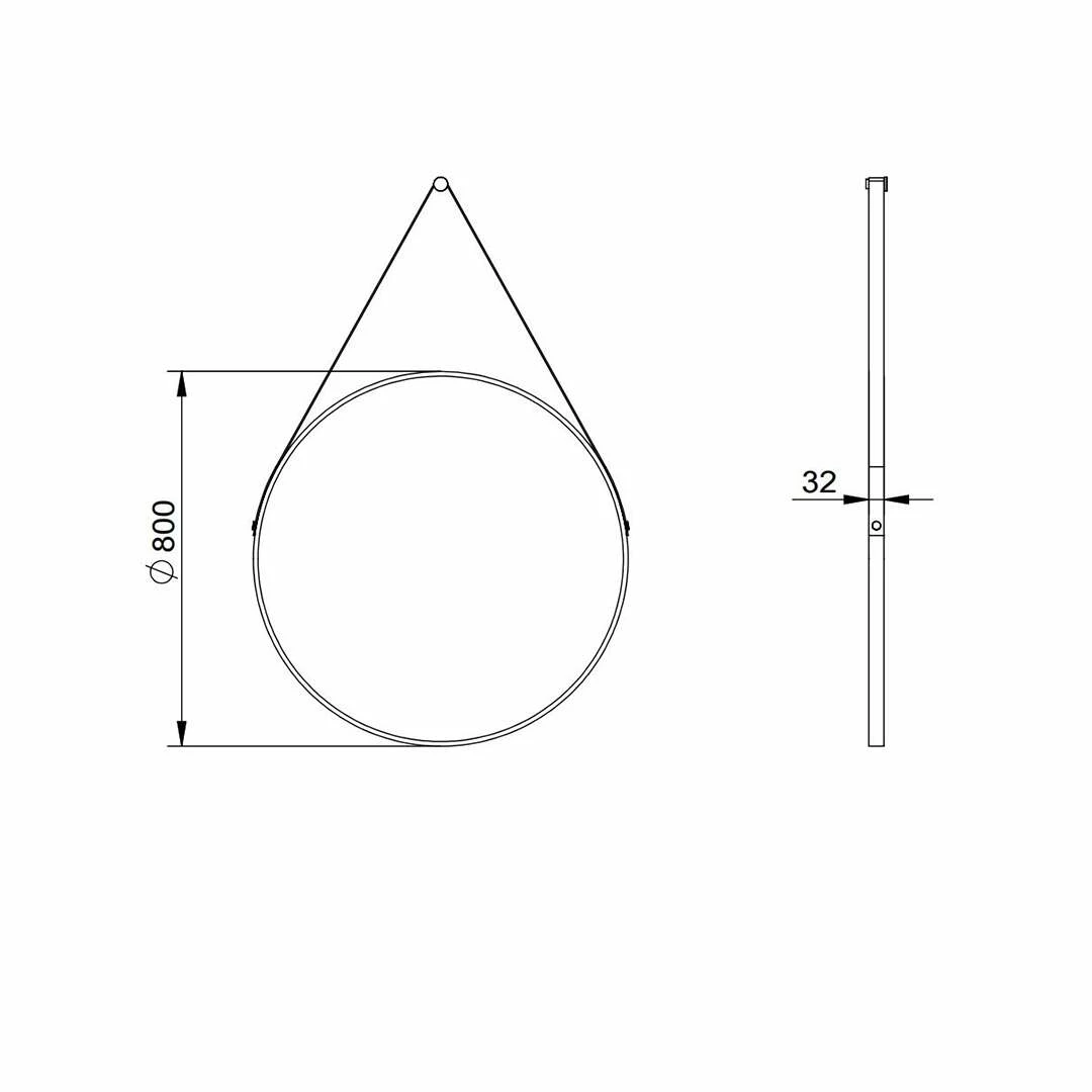 Duschmeister Spiegel Royalux TWL 80 Cm Weiß Matt – Bild 4