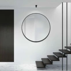 Duschmeister Spiegel Royalux TCB 120 Cm Schwarz Matt