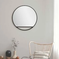 Duschmeister Spiegel Royalux TCB 60 Cm Schwarz Matt