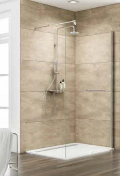 Schulte MasterClass Duschwand Walk In 6 Mm + Handtuchhalter