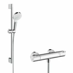 Hansgrohe Crometta Brausesystem Aufputz Vario Mit Thermostat Und Brausestange