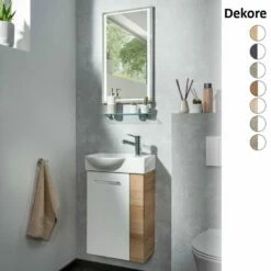 Fackelmann SBC Badmöbelset 44 Cm Zweifarbig Anschlag Links