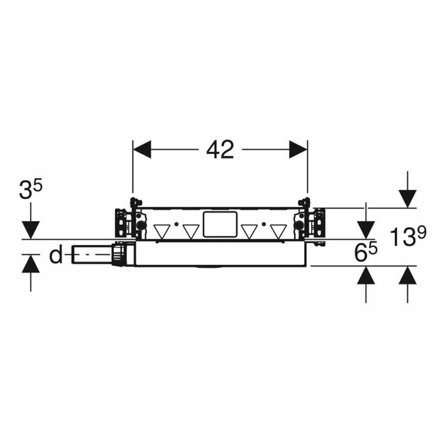 Geberit GIS Element Für Dusche, Mit Wandablauf, D40, Niedrige Bauhöhe – Bild 3