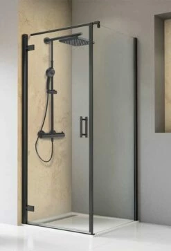 Schulte Toura Drehtür Inklusive Seitenwand 8 Mm Express Plus Black Style