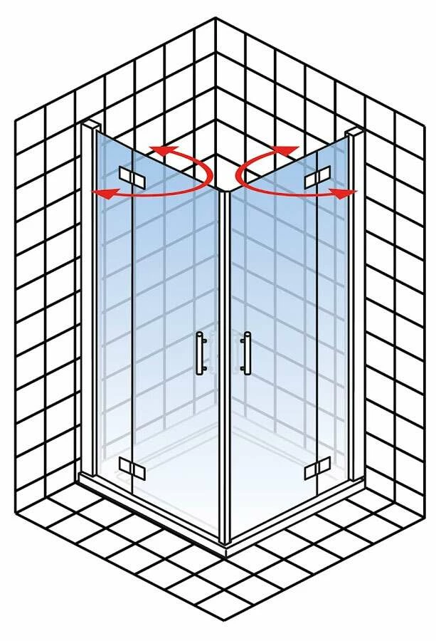 Schulte Toura Eckeinstieg 4-teilig 8 Mm Express Plus Black Style – Bild 6