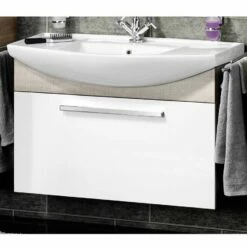 Fackelmann Badmöbelset A-Vero 102 Cm, Eiche Weiß