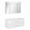 Fackelmann Badmöbelset B.Clever 120 Cm Mit Spiegelschrank, Weiß