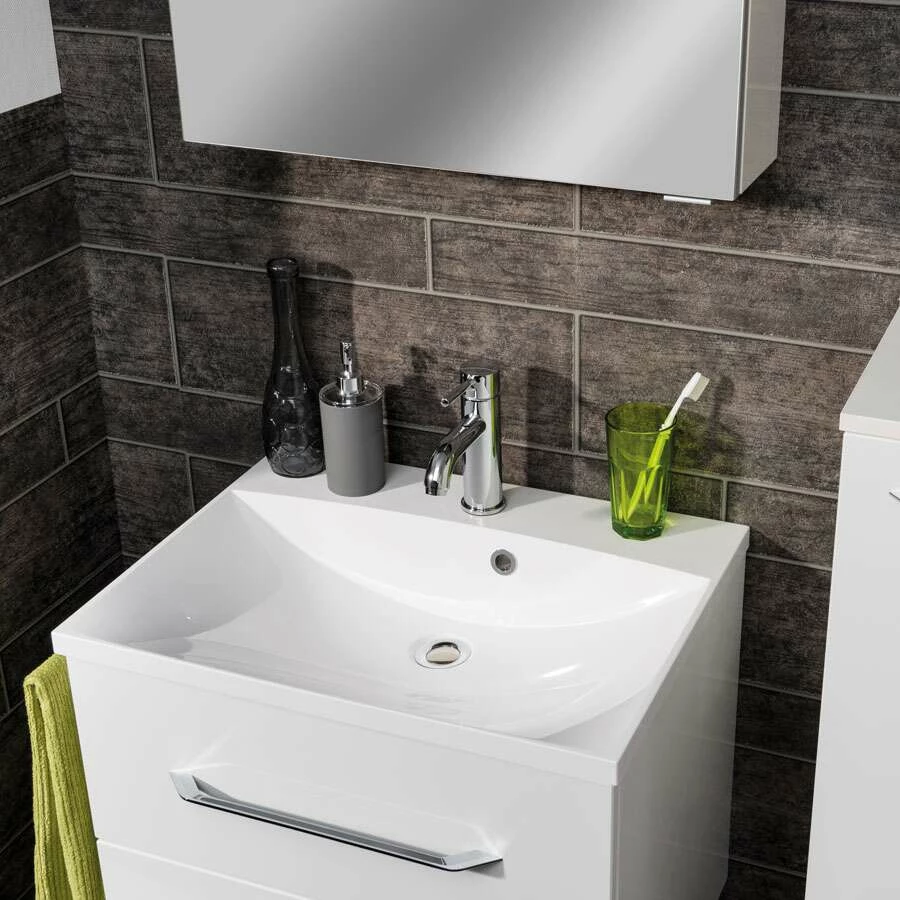 Fackelmann Badmöbelset B.Clever 60 Cm Mit Spiegelschrank, Weiß – Bild 5