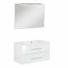 Fackelmann Badmöbelset B.Clever 90 Cm Mit Spiegel, Weiß