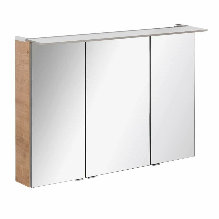 Fackelmann Badmöbelset B.Perfekt 100 Cm Mit Spiegelschrank, Ast Eiche – Bild 3