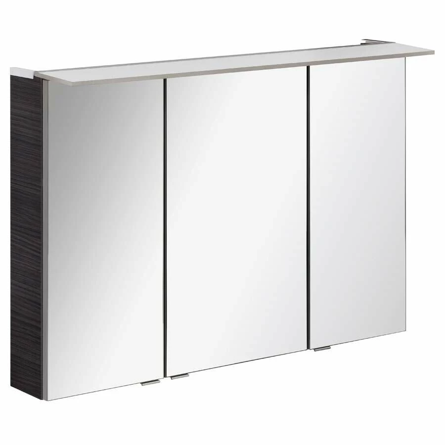 Fackelmann Badmöbelset B.Perfekt 100 Cm Mit Spiegelschrank, Dark Oak – Bild 3