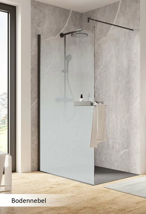 Schulte Garant 2.0 Duschwand Walk In Mit Ablage Black Style – Bild 11