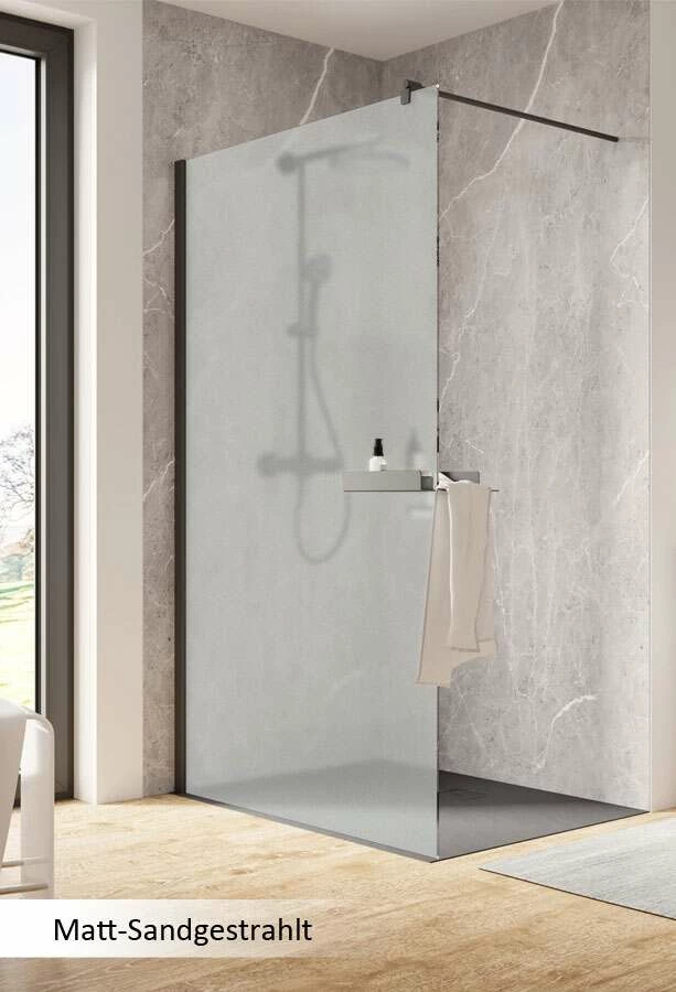 Schulte Garant 2.0 Duschwand Walk In Mit Ablage Black Style – Bild 7