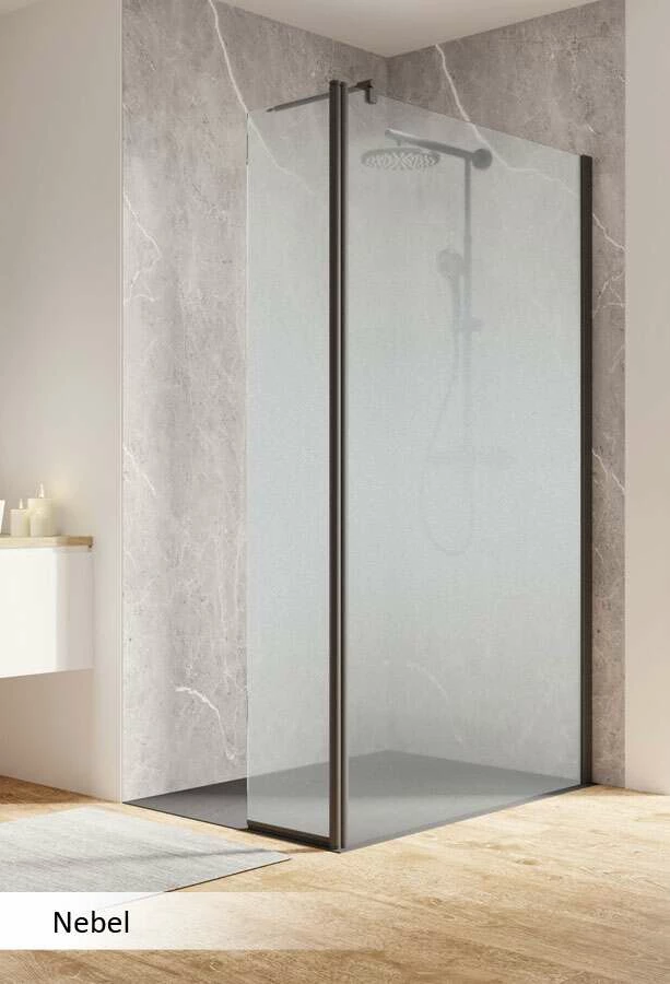 Schulte Garant 2.0 Duschwand Walk In Mit Beweglichem Element Black Style – Bild 9