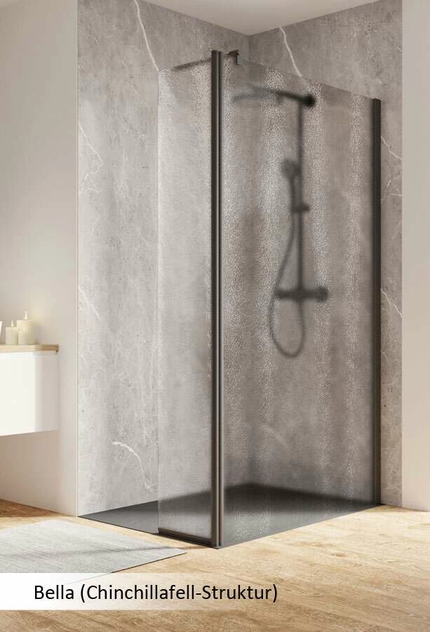 Schulte Garant 2.0 Duschwand Walk In Mit Beweglichem Element Black Style – Bild 4