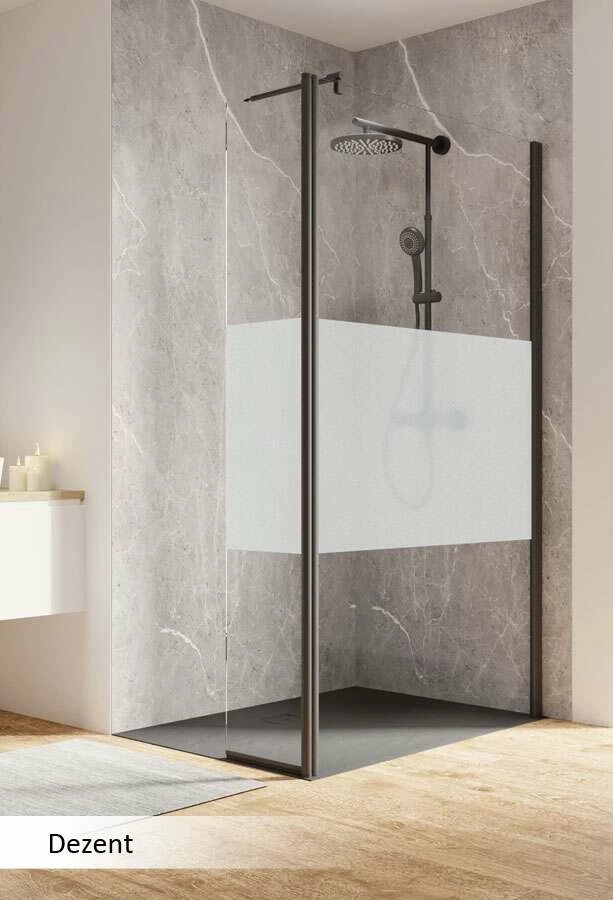 Schulte Garant 2.0 Duschwand Walk In Mit Beweglichem Element Black Style – Bild 7