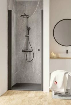 Schulte Garant 2.0 Drehtür In Nische Black Style