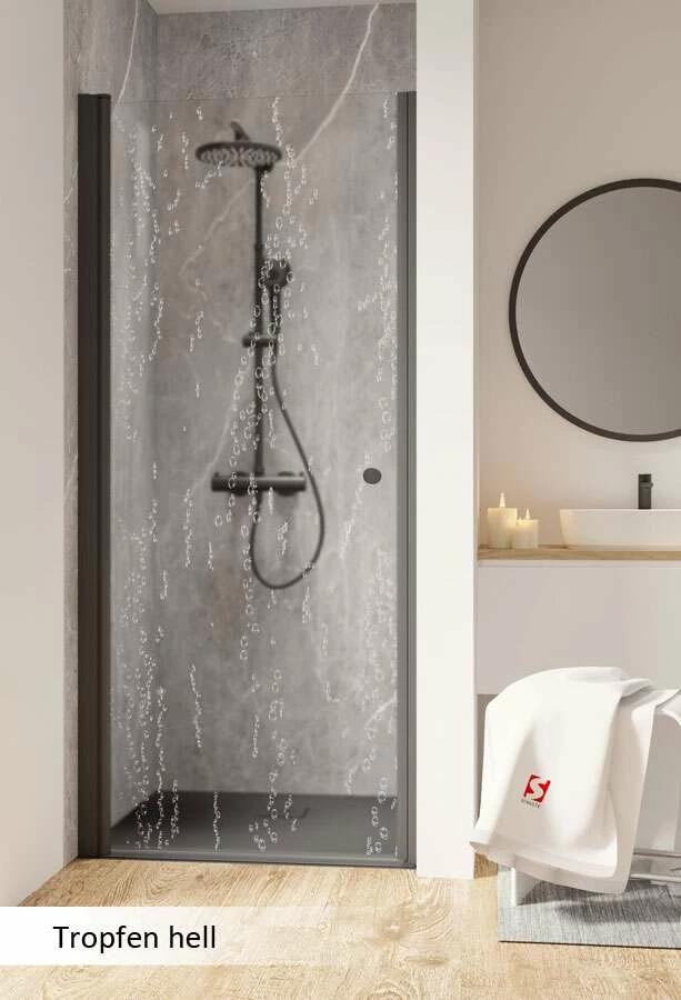 Schulte Garant 2.0 Drehtür In Nische Durchpendelbar Black Style – Bild 10