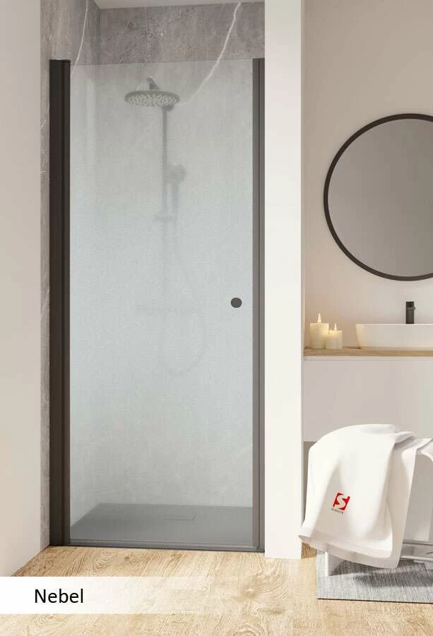 Schulte Garant 2.0 Drehtür In Nische Durchpendelbar Black Style – Bild 11