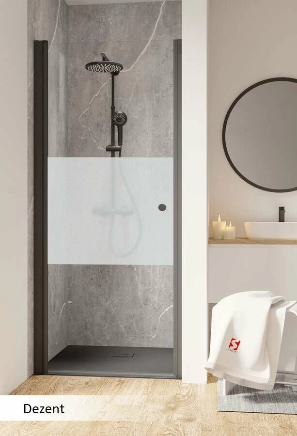 Schulte Garant 2.0 Drehtür In Nische Durchpendelbar Black Style – Bild 9