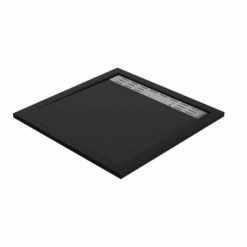 Duschmeister Duschwanne Mineralguss Anthrazit Grau Mit Rinne 80x80 Vero 53