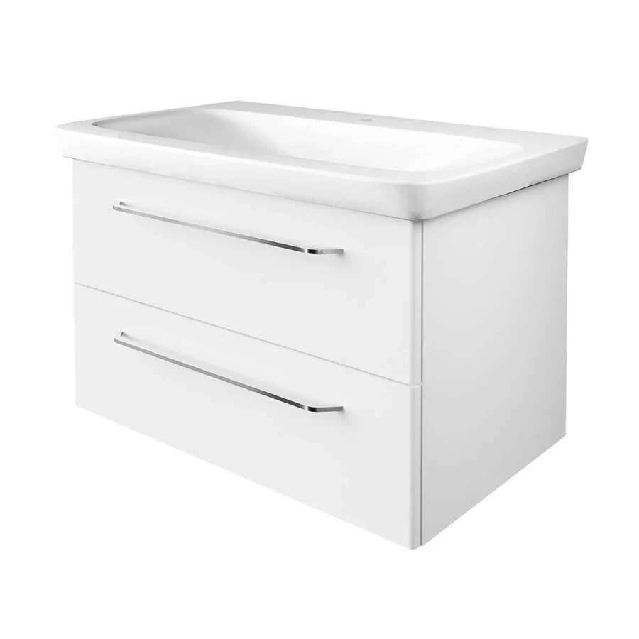 Fackelmann Badmöbelset Milano 90 Cm Ast Weiß