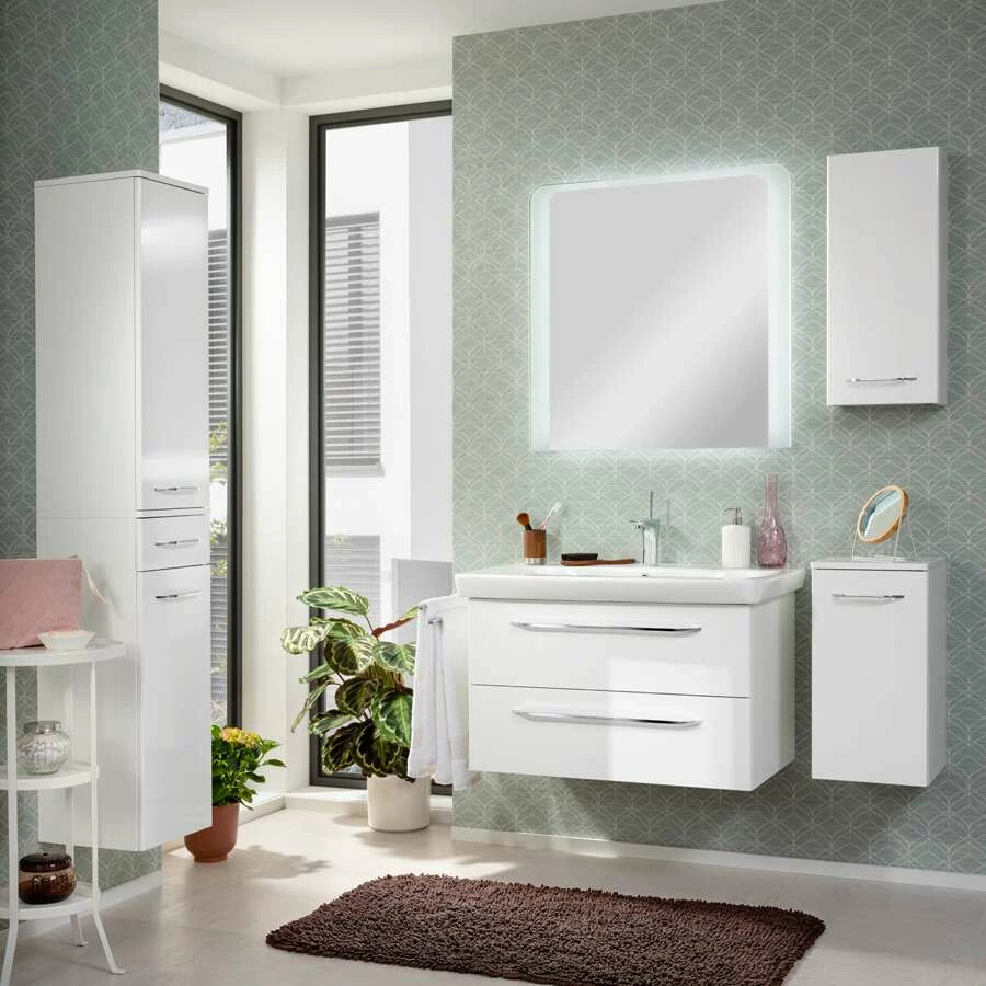 Fackelmann Badmöbelset Milano 90 Cm Ast Weiß – Bild 4