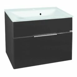 Fackelmann Badmöbelset Kara 80 Cm Anthrazit