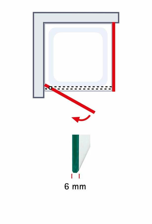 Schulte Garant 2.0 Drehtür Mit Verkürzter Seitenwand Auf Badewanne Black Style – Bild 10