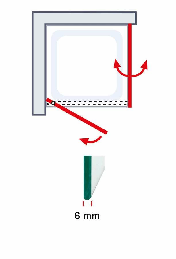 Schulte Garant 2.0 Drehtür Mit Schwenkbarer Seitenwand – Bild 3