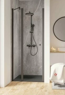 Schulte Garant 2.0 Drehtür An Nebenteil In Nische Black Style