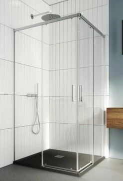 Profiltek SALMA 320 Schiebetür 4-teilig Eckeinstieg, 6 Mm Mit Farbwahl