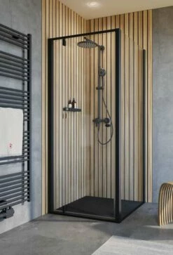 Schulte Trend 2.0 Drehtür Inklusive Seitenwand Black Style