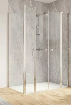 Schulte Garant 2.0 Pendeltür Mit Seitenwand 4-teilig