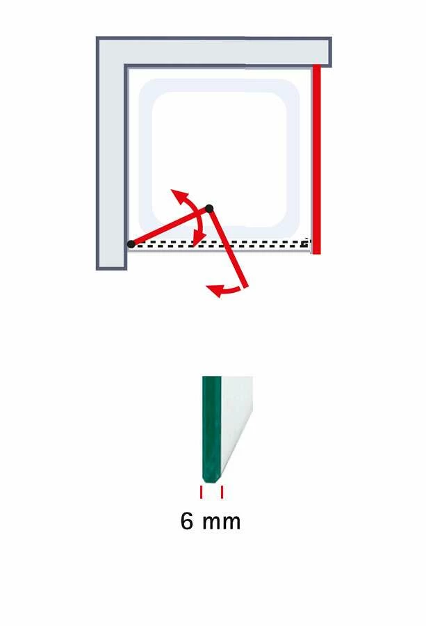 Schulte Garant 2.0 Drehfalttür Inklusive Verkürzter Seitenwand – Bild 5