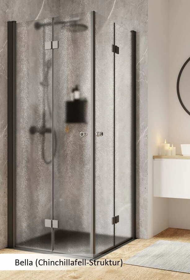 Schulte Garant 2.0 Drehfalttür Als Eckeinstieg Black Style – Bild 5