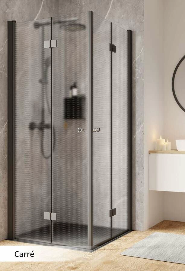 Schulte Garant 2.0 Drehfalttür Als Eckeinstieg Black Style – Bild 6