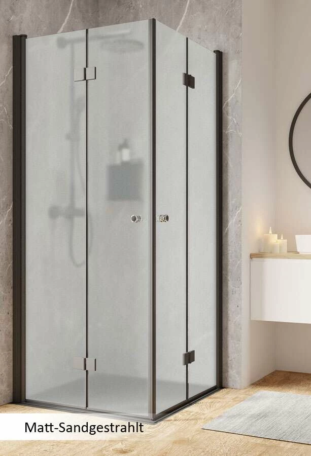 Schulte Garant 2.0 Drehfalttür Als Eckeinstieg Black Style – Bild 7
