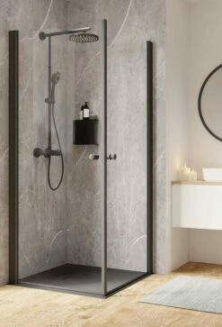 Schulte Garant 2.0 Eckeinstieg 2-teilig Black Style